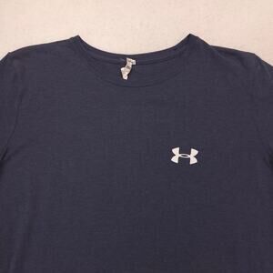 Under Armour Graphic Crew Neck Short Sleeve Casual T Shirt Womens Size XL Navy